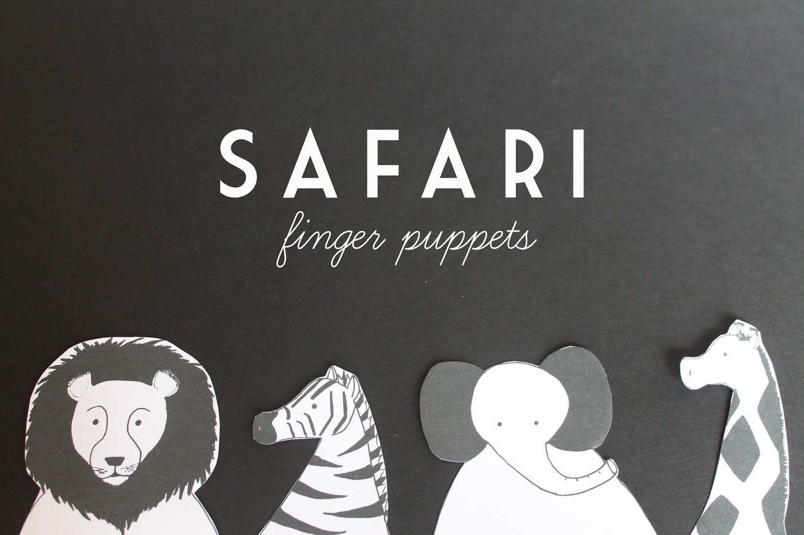 Printable Safari Finger Puppets